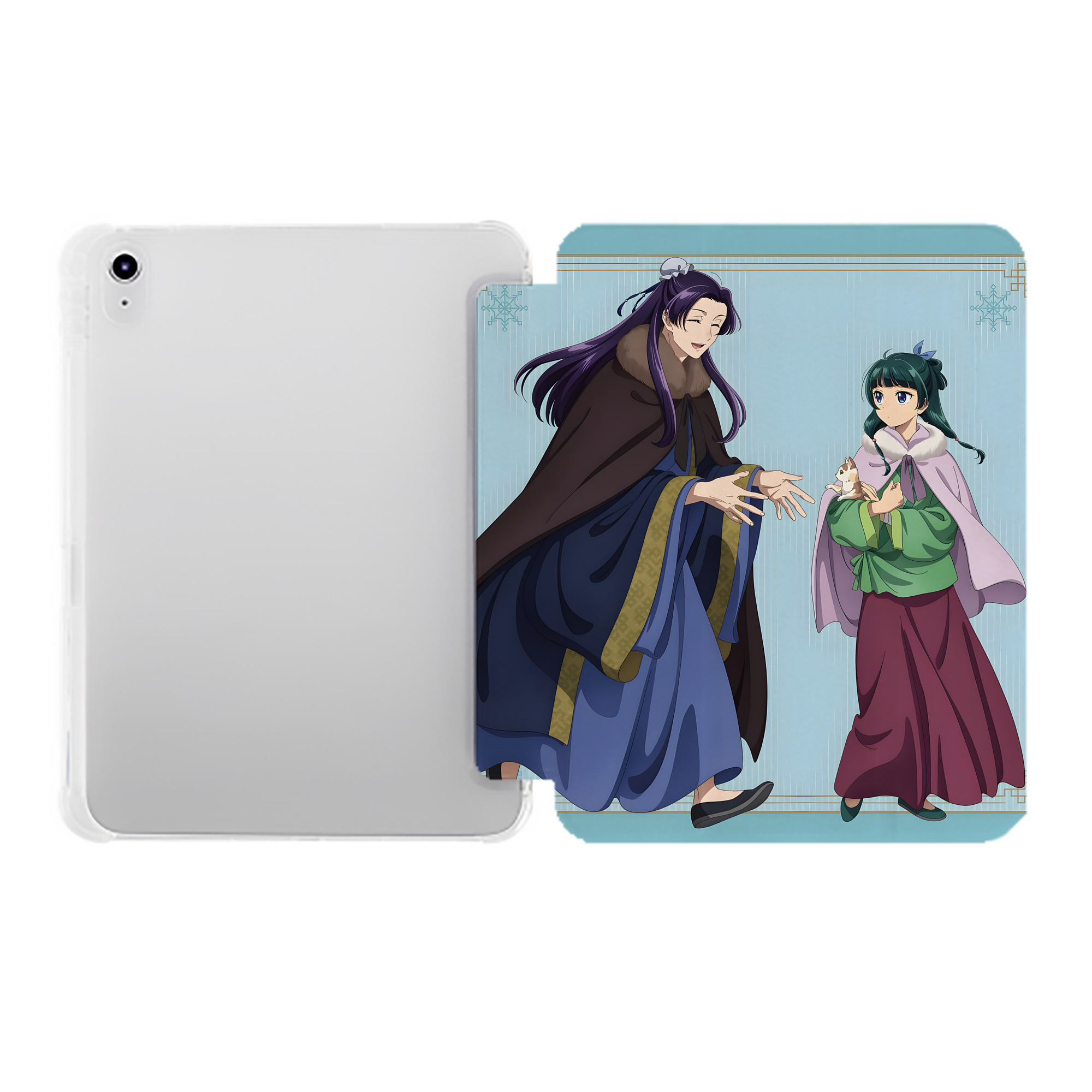 （画像用） 薬屋のひとりごと The Apothecary Diaries IPad ケース ペン収納付き 三つ折りスタンド PUレザー×シリコン 対応機種9.5/10.5/10.9インチ